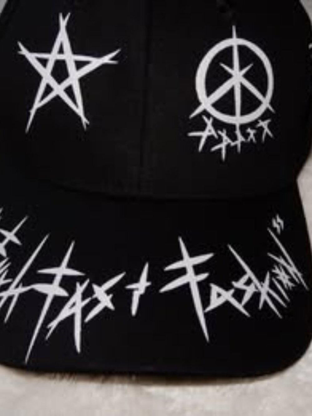 Black Y2K grunge/cyber punk Baseball Cap